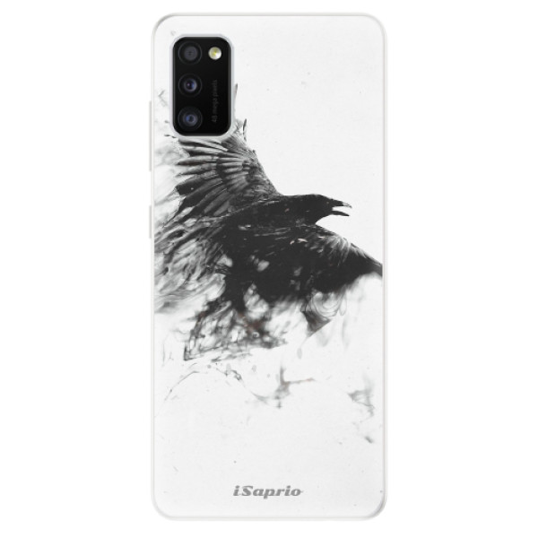 Odolné silikonové pouzdro iSaprio - Dark Bird 01 - na mobil Samsung Galaxy A41 (Odolný silikonový kryt, obal pouzdro iSaprio - Dark Bird 01 - na mobilní telefon Samsung Galaxy A41)