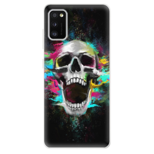 Odolné silikonové pouzdro iSaprio - Skull in Colors - na mobil Samsung Galaxy A41 (Odolný silikonový kryt, obal pouzdro iSaprio - Skull in Colors - na mobilní telefon Samsung Galaxy A41)