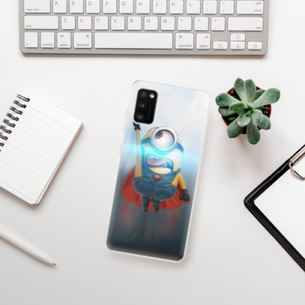 Silikonové pouzdro iSaprio - Samsung Galaxy A41 - Mimons Superman 02