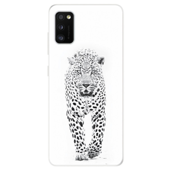 Odolné silikonové pouzdro iSaprio - White Jaguar - na mobil Samsung Galaxy A41 (Odolný silikonový kryt, obal pouzdro iSaprio - White Jaguar - na mobilní telefon Samsung Galaxy A41)