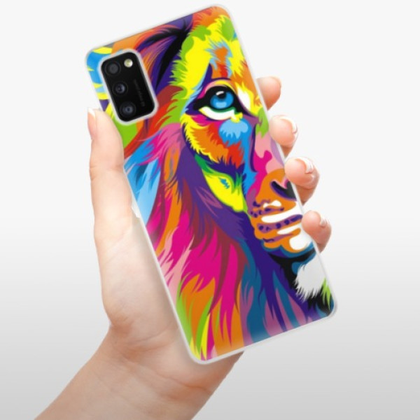 Silikonové pouzdro iSaprio - Samsung Galaxy A41 - Rainbow Lion