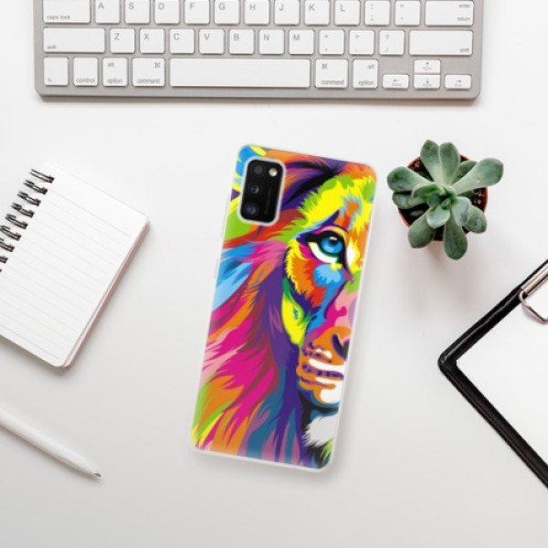 Silikonové pouzdro iSaprio - Samsung Galaxy A41 - Rainbow Lion