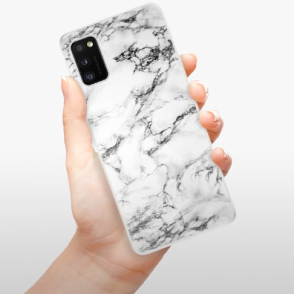 Silikonové pouzdro iSaprio - Samsung Galaxy A41 - White Marble 01