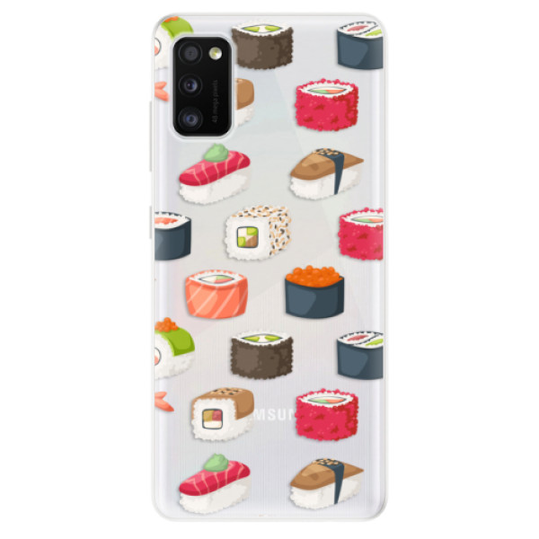Odolné silikonové pouzdro iSaprio - Sushi Pattern - na mobil Samsung Galaxy A41 (Odolný silikonový kryt, obal pouzdro iSaprio - Sushi Pattern - na mobilní telefon Samsung Galaxy A41)
