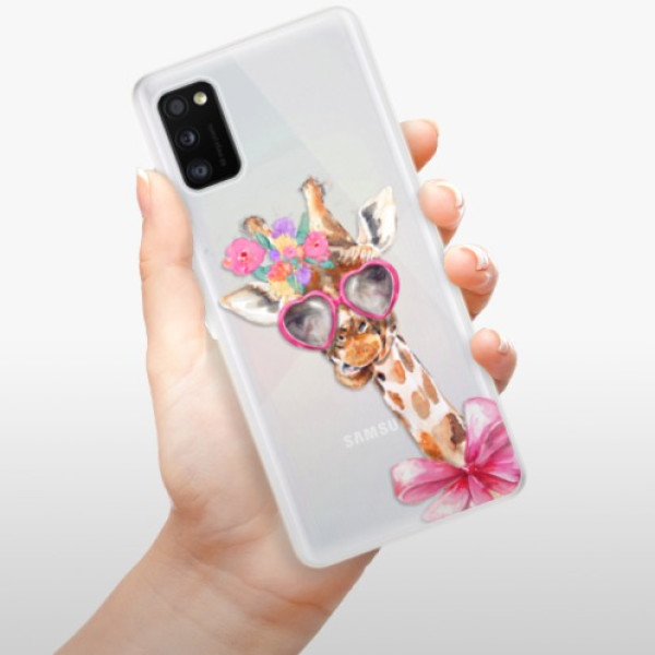 Silikonové pouzdro iSaprio - Samsung Galaxy A41 - Lady Giraffe