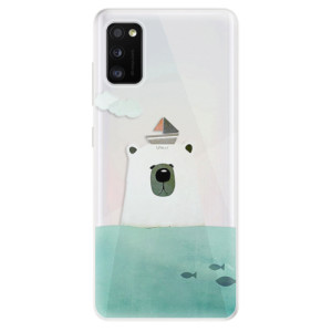 Silikonové pouzdro iSaprio - Samsung Galaxy A41 - Bear With Boat