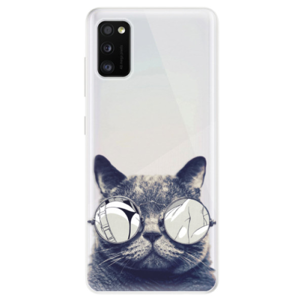 Odolné silikonové pouzdro iSaprio - Crazy Cat 01 - na mobil Samsung Galaxy A41 (Odolný silikonový kryt, obal pouzdro iSaprio - Crazy Cat 01 - na mobilní telefon Samsung Galaxy A41)