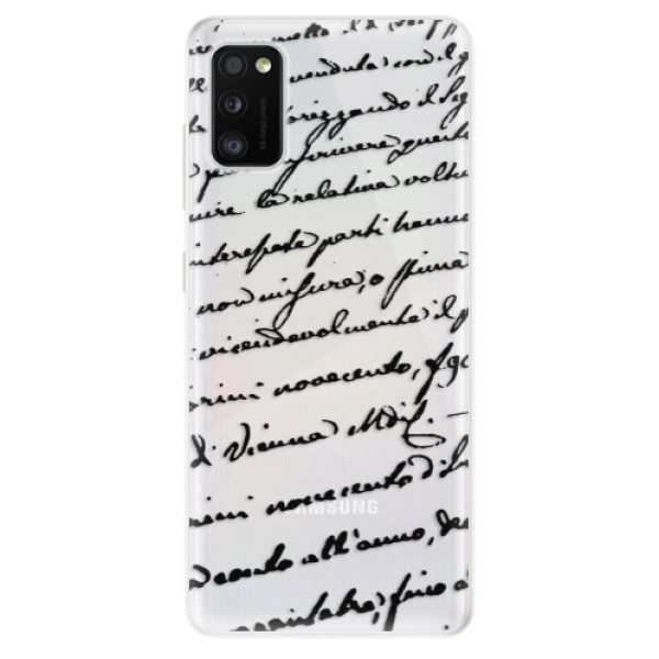 Odolné silikonové pouzdro iSaprio - Handwriting 01 - black - Samsung Galaxy A41