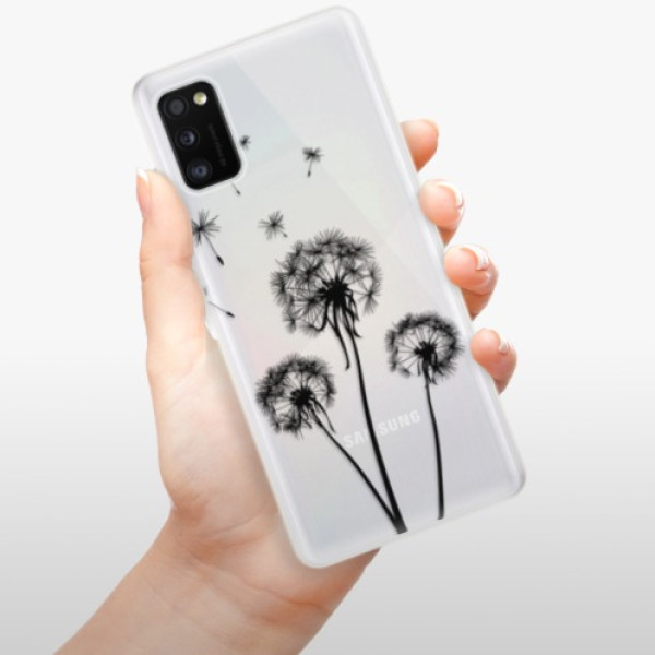 Silikonové pouzdro iSaprio - Samsung Galaxy A41 - Three Dandelions black