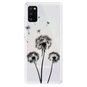 Silikonové pouzdro iSaprio - Samsung Galaxy A41 - Three Dandelions black