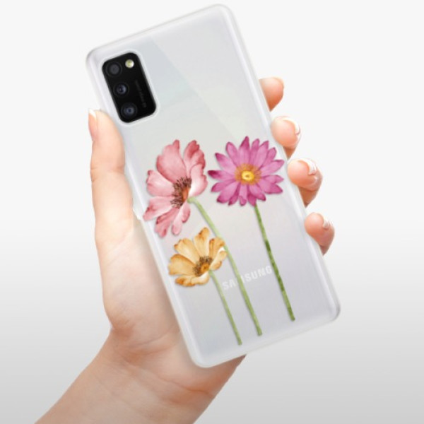 Silikonové pouzdro iSaprio - Samsung Galaxy A41 - Three Flowers