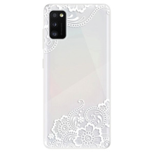 Silikonové pouzdro iSaprio - Samsung Galaxy A41 - White Lace 02