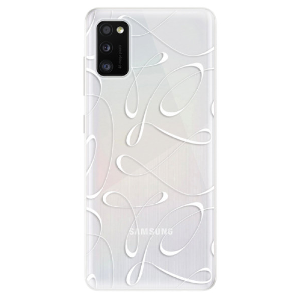 Odolné silikonové pouzdro iSaprio - Fancy - white - na mobil Samsung Galaxy A41 (Odolný silikonový kryt, obal pouzdro iSaprio - Fancy - white - na mobilní telefon Samsung Galaxy A41)