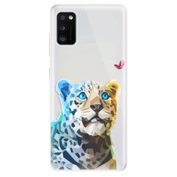 Odolné silikonové pouzdro iSaprio - Leopard With Butterfly - Samsung Galaxy A41