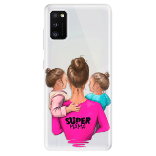 Odolné silikonové pouzdro iSaprio - Super Mama - Two Girls - Samsung Galaxy A41