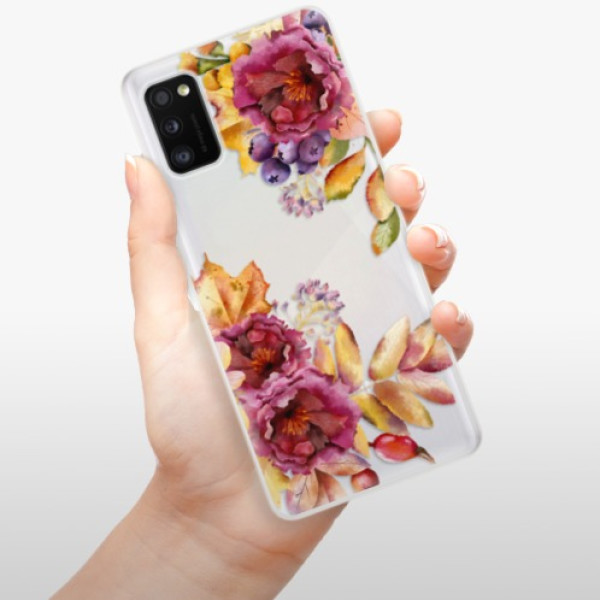 Silikonové pouzdro iSaprio - Samsung Galaxy A41 - Fall Flowers
