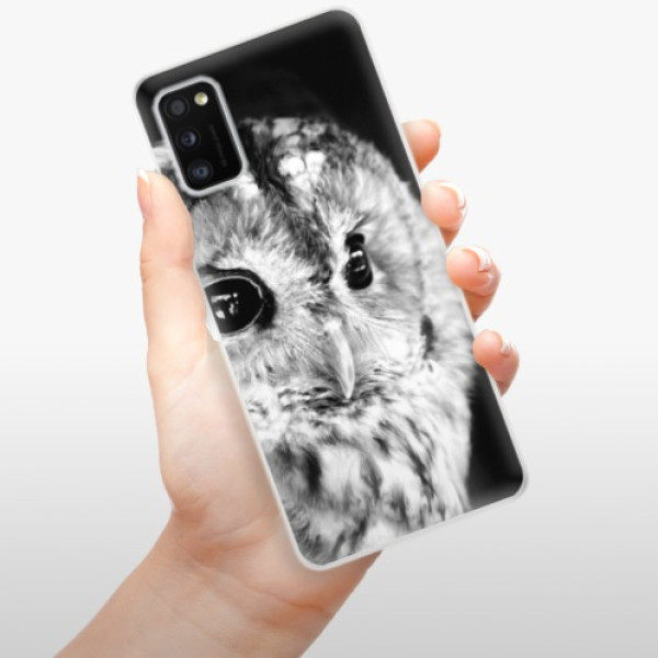 Silikonové pouzdro iSaprio - Samsung Galaxy A41 - BW Owl