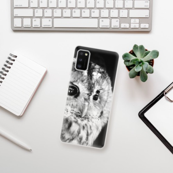 Silikonové pouzdro iSaprio - Samsung Galaxy A41 - BW Owl