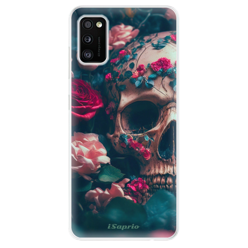 Odolné silikonové pouzdro iSaprio - Skull in Roses - Samsung Galaxy A41
