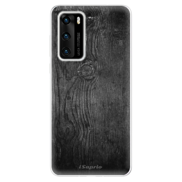 Odolné silikonové pouzdro iSaprio - Black Wood 13 - Huawei P40