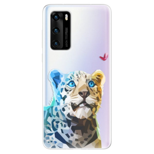 Odolné silikonové pouzdro iSaprio - Leopard With Butterfly - Huawei P40