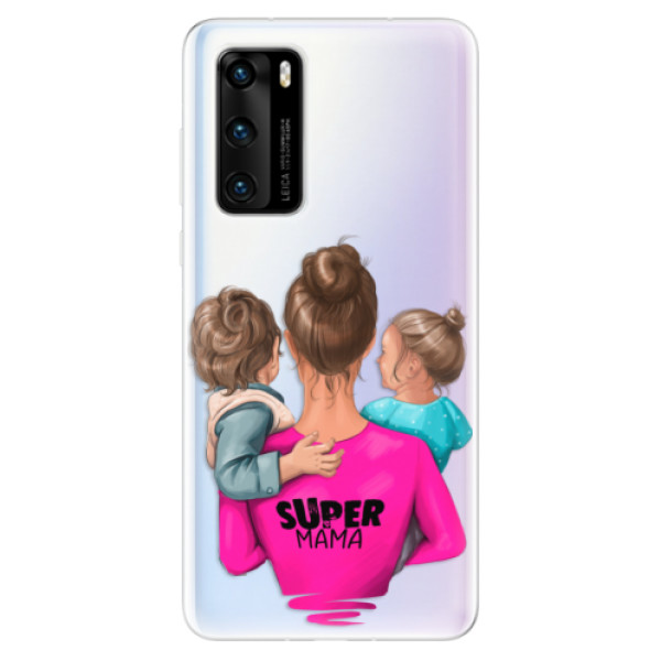Odolné silikonové pouzdro iSaprio - Super Mama - Boy and Girl - Huawei P40
