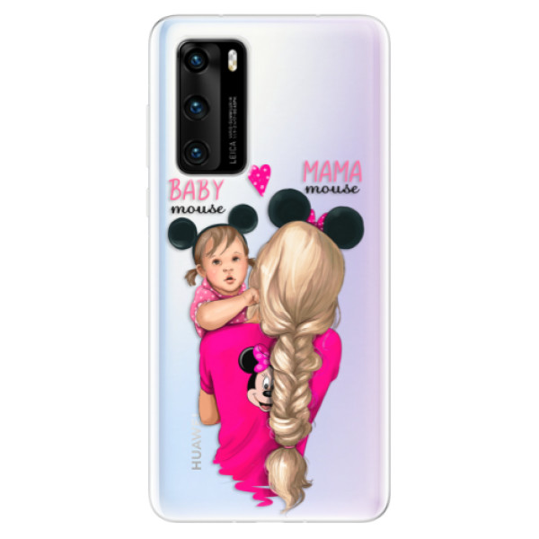 Odolné silikonové pouzdro iSaprio - Mama Mouse Blond and Girl - Huawei P40