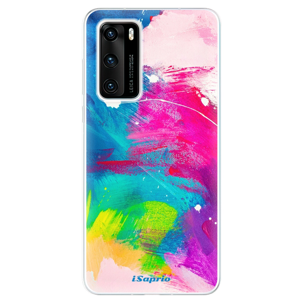 Odolné silikonové pouzdro iSaprio - Abstract Paint 03 - Huawei P40