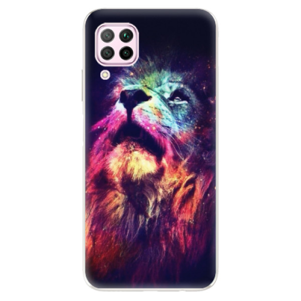 Odolné silikonové pouzdro iSaprio - Lion in Colors - na mobil Huawei P40 Lite (Odolný silikonový kryt, obal pouzdro iSaprio - Lion in Colors - na mobilní telefon Huawei P40 Lite)