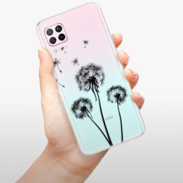 Silikonové pouzdro iSaprio - Huawei P40 Lite - Three Dandelions black