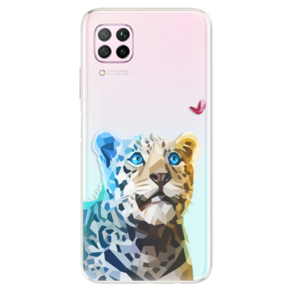 Odolné silikonové pouzdro iSaprio - Leopard With Butterfly - Huawei P40 Lite