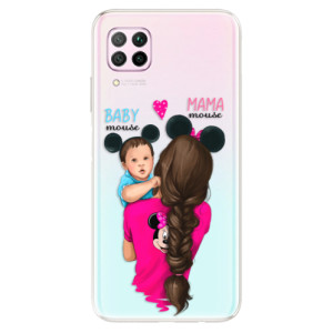 Odolné silikonové pouzdro iSaprio - Mama Mouse Brunette and Boy - na mobil Huawei P40 Lite - výprodej