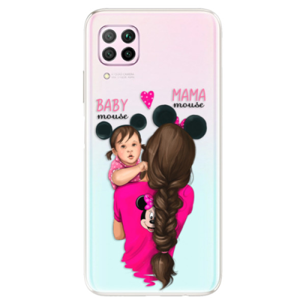 Odolné silikonové pouzdro iSaprio - Mama Mouse Brunette and Girl - na mobil Huawei P40 Lite (Odolný silikonový kryt, obal pouzdro iSaprio - Mama Mouse Brunette and Girl - na mobilní telefon Huawei P40 Lite)