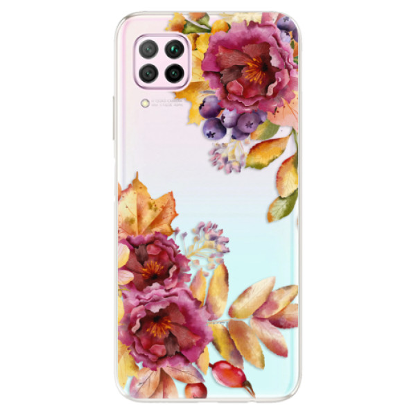 Odolné silikonové pouzdro iSaprio - Fall Flowers - na mobil Huawei P40 Lite (Odolný silikonový kryt, obal pouzdro iSaprio - Fall Flowers - na mobilní telefon Huawei P40 Lite)