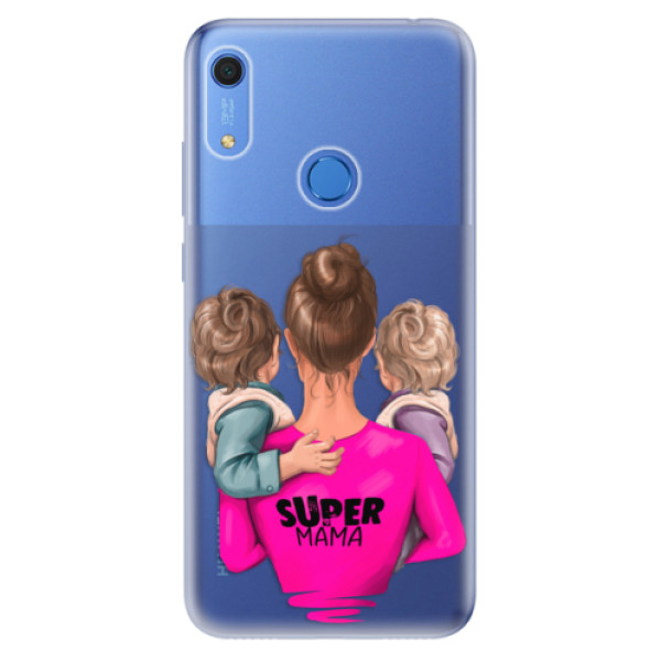 Odolné silikonové pouzdro iSaprio - Super Mama - Two Boys - Huawei Y6s