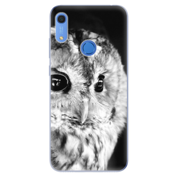 Odolné silikonové pouzdro iSaprio - BW Owl - na mobil Huawei Y6s (Odolný silikonový kryt, obal pouzdro iSaprio - BW Owl - na mobilní telefon Huawei Y6s)