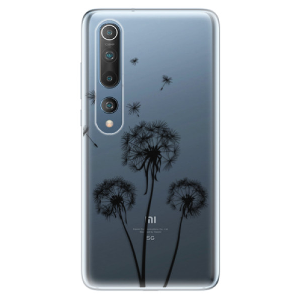 Odolné silikonové pouzdro iSaprio - Three Dandelions - black - Xiaomi Mi 10 / Mi 10 Pro