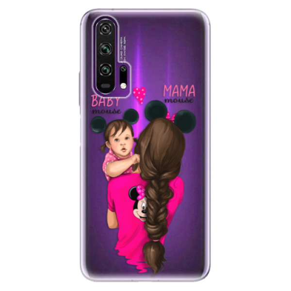 Odolné silikonové pouzdro iSaprio - Mama Mouse Brunette and Girl - Honor 20 Pro