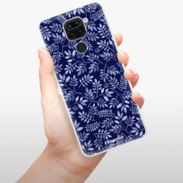 Silikonové pouzdro iSaprio - Xiaomi Redmi Note 9 - Blue Leaves 05