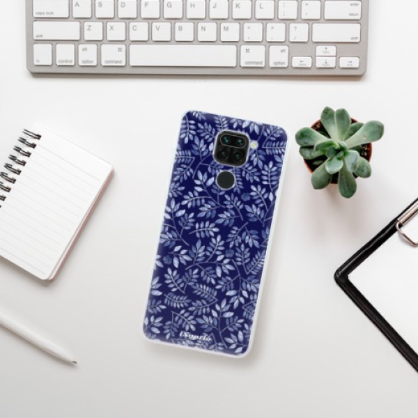 Silikonové pouzdro iSaprio - Xiaomi Redmi Note 9 - Blue Leaves 05