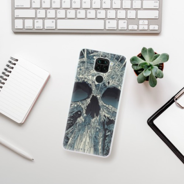 Silikonové pouzdro iSaprio - Xiaomi Redmi Note 9 - Abstract Skull