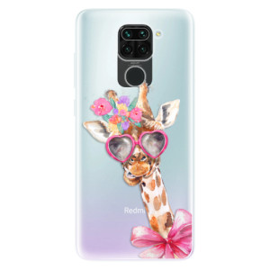 Silikonové pouzdro iSaprio - Xiaomi Redmi Note 9 - Lady Giraffe