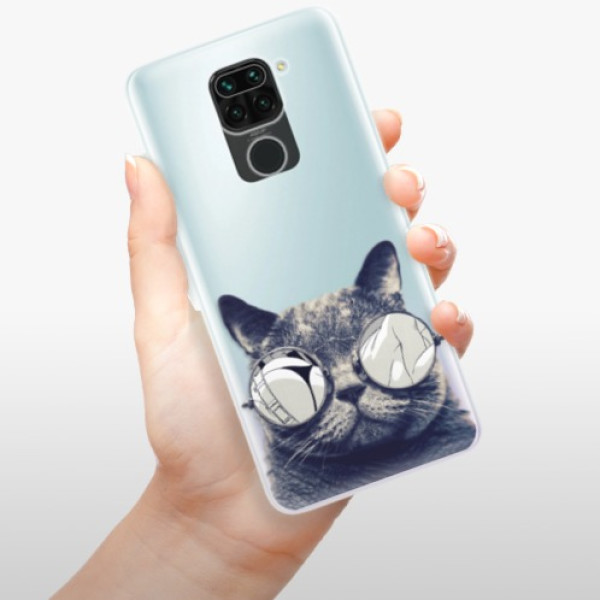 Silikonové pouzdro iSaprio - Xiaomi Redmi Note 9 - Crazy Cat 01