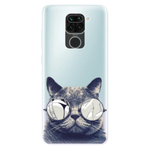 Silikonové pouzdro iSaprio - Xiaomi Redmi Note 9 - Crazy Cat 01