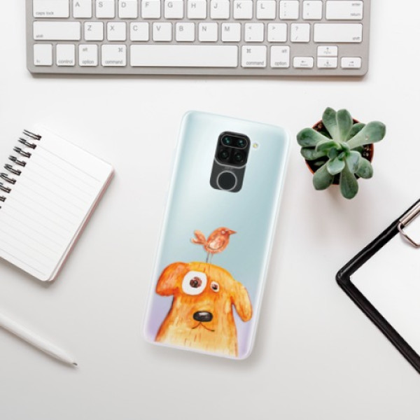 Silikonové pouzdro iSaprio - Xiaomi Redmi Note 9 - Dog And Bird