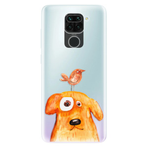 Silikonové pouzdro iSaprio - Xiaomi Redmi Note 9 - Dog And Bird