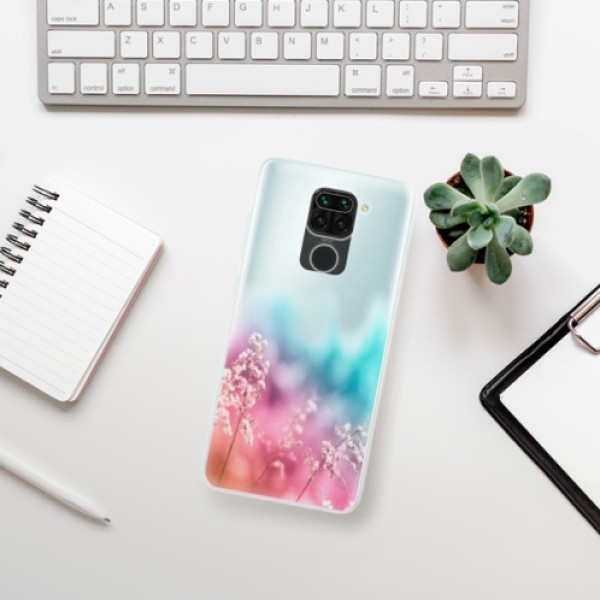 Silikonové pouzdro iSaprio - Xiaomi Redmi Note 9 - Rainbow Grass