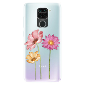 Silikonové pouzdro iSaprio - Xiaomi Redmi Note 9 - Three Flowers