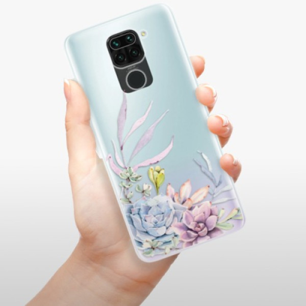 Silikonové pouzdro iSaprio - Xiaomi Redmi Note 9 - Succulent 01