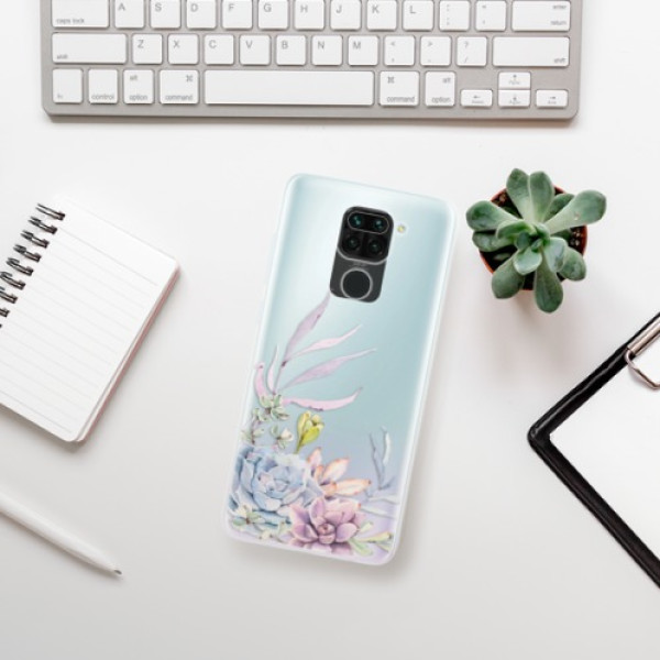 Silikonové pouzdro iSaprio - Xiaomi Redmi Note 9 - Succulent 01